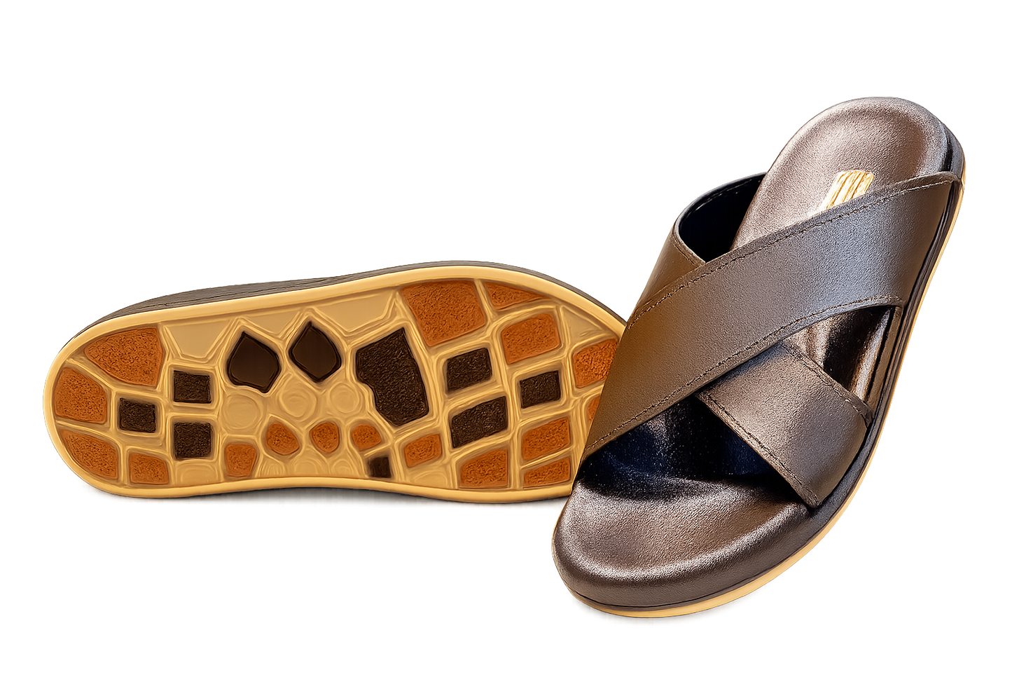Bakhtar Signature Cross Strap Sandal, The Art of Leather