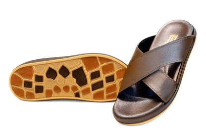 Bakhtar Signature Cross Strap Sandal, The Art of Leather