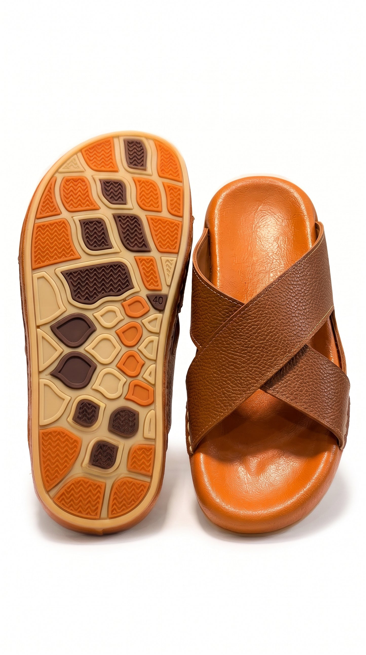 Bakhtar Signature Cross Strap Sandal, The Art of Leather