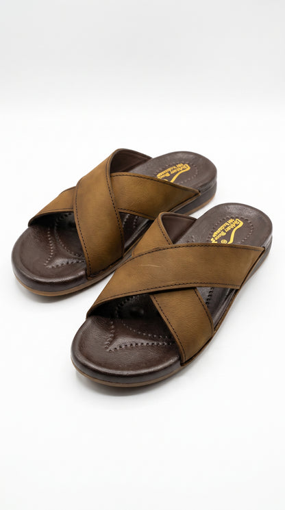 Bakhtar Signature Cross Strap Sandal, The Art of Leather