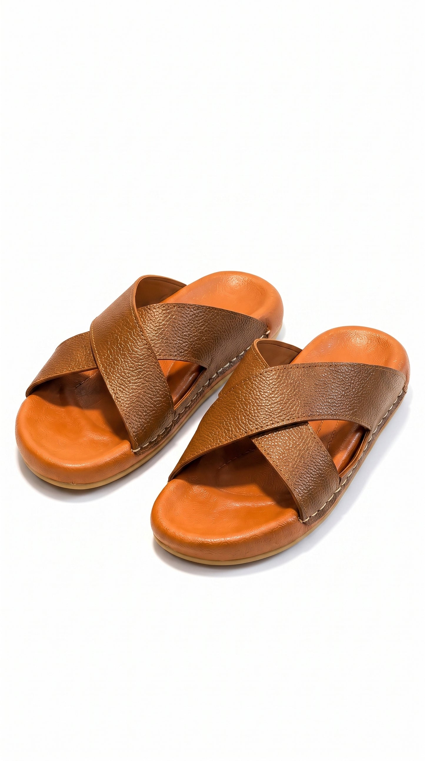 Bakhtar Signature Cross Strap Sandal, The Art of Leather