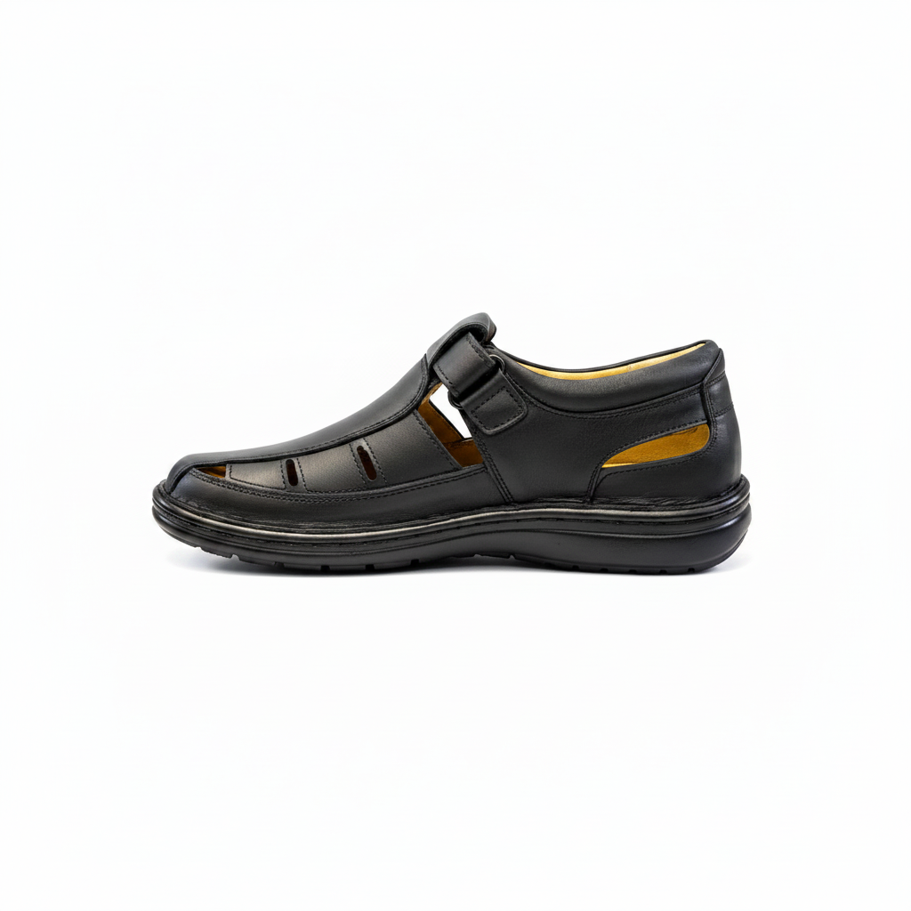 Black Toe Sandal Side