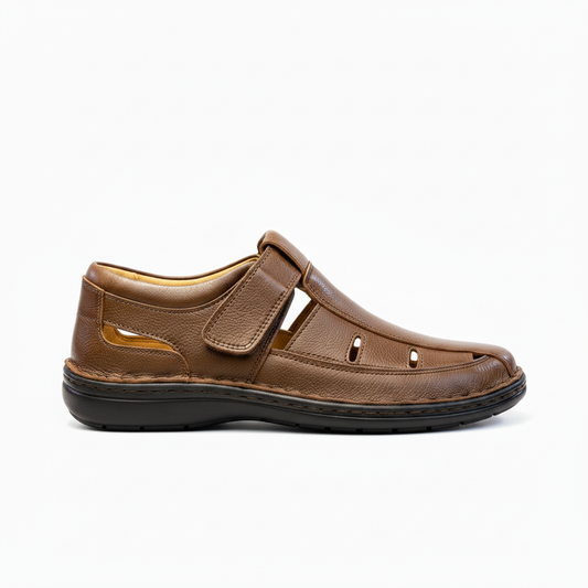 Brown Toe Sandal Side