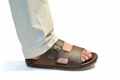 Bakhtar Royal Leather Buckle Sandal, The Art of Leather