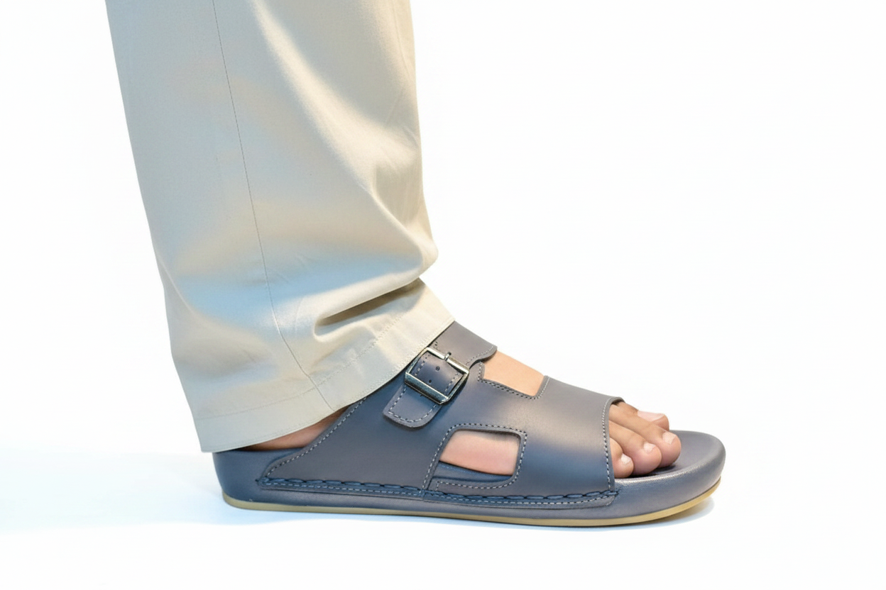 Bakhtar Royal Leather Buckle Sandal, The Art of Leather