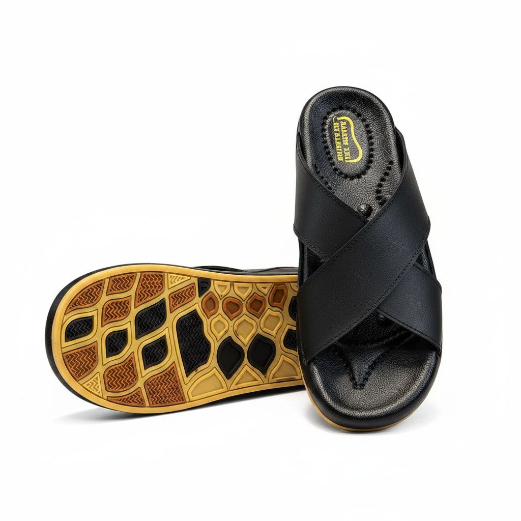 Bakhtar Signature Cross Strap Sandal, The Art of Leather