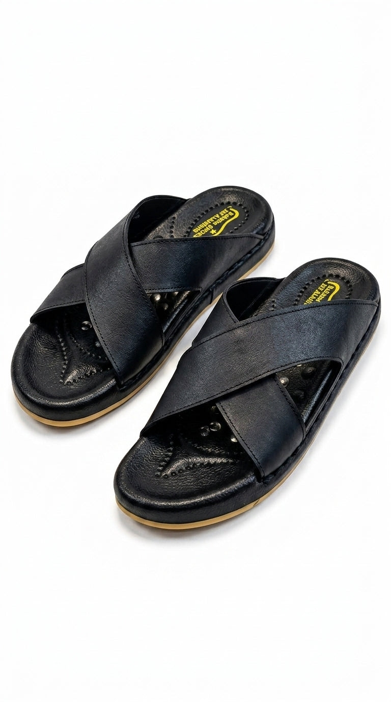 Bakhtar Signature Cross Strap Sandal, The Art of Leather
